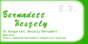 bernadett weszely business card